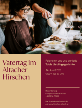 Instagram-Post Vatertag Tischreservierungen